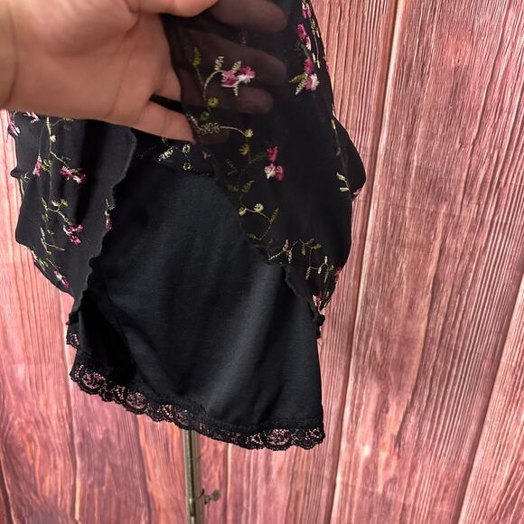 VTG Y2K Love Soup Womens Lace Babydoll Dress Floral Embroidered Size Medium M - Picture 6 of 8